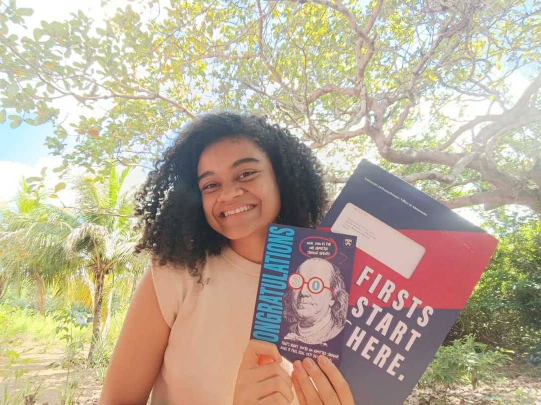 Gianna Vitória Torres, aprovada em University of Pennsylvania